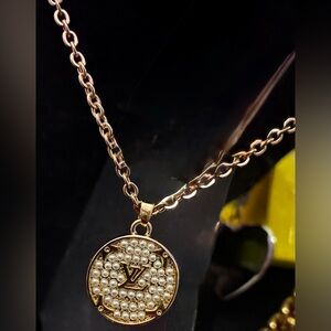 Louis Vuitton Double Sided Zipper Pull Charm Necklace